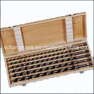 Herramienta eléctrica Juego de brocas de barrena de madera de 6 piezas con caja de madera